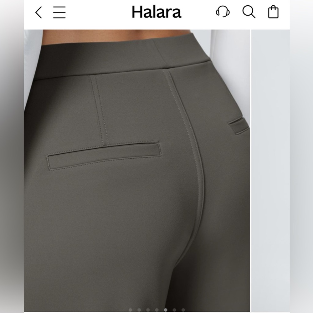 HALARA Gray Wide-Leg Pants with Relaxed Silhouette - Picture 2 of 2